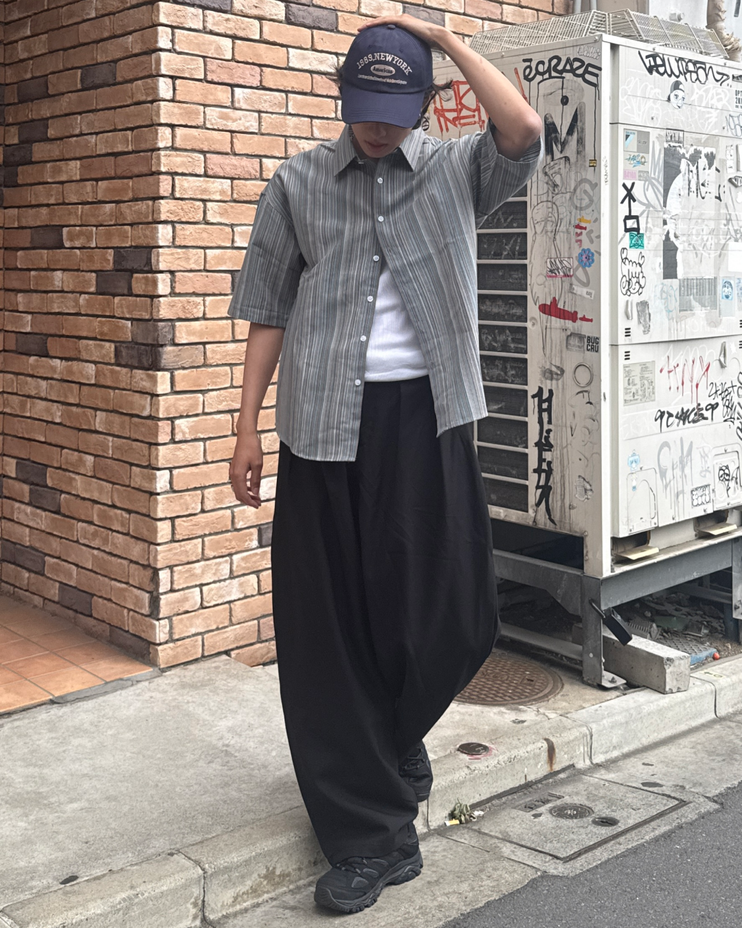バイカラーチェックシャツ YS0060