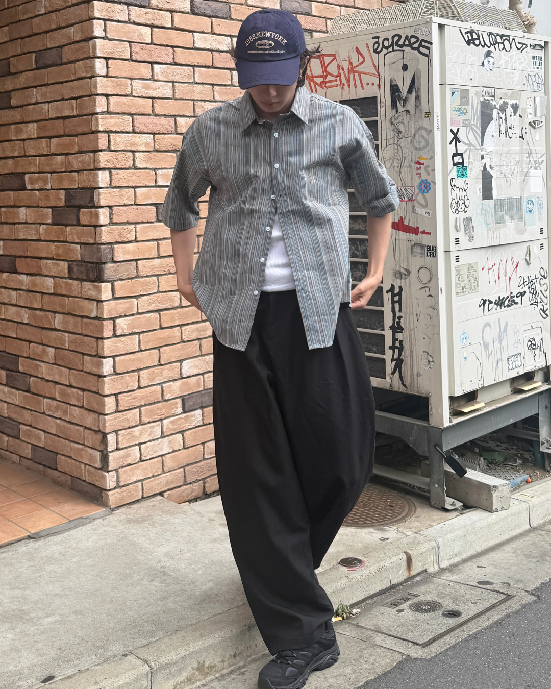 バイカラーチェックシャツ YS0060