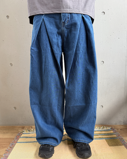 プリーツデザインワイドレッグデニムパンツ YS0075 – YOLO(ヨロ プリーツデザインワイドレッグデニムパンツ YS0075 – YOLO(ヨロ