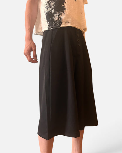 ハイウエストブレストワイドレッグクロップドパンツ CC0031