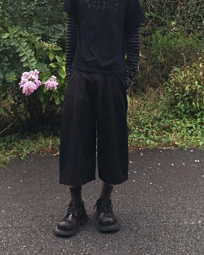 ハイウエストブレストワイドレッグクロップドパンツ CC0031