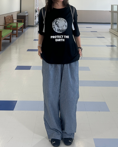 ムーングラフィックオーバーTシャツ ZA0088