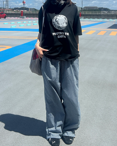 ムーングラフィックオーバーTシャツ ZA0088