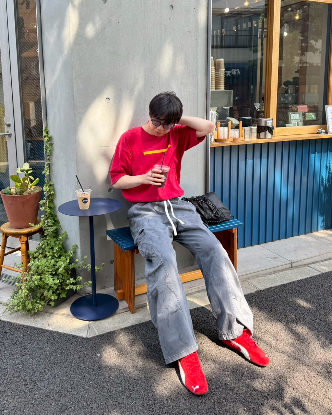 ペイントデザインストレートパンツ ZD0014