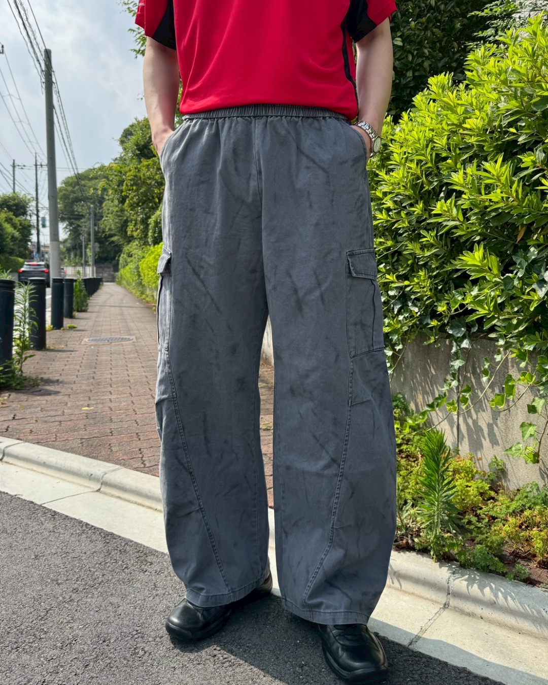 ペイントデザインストレートパンツ ZD0014