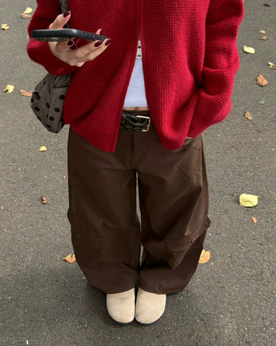 ワイドレッグユーティリティカーゴパンツ IR0109