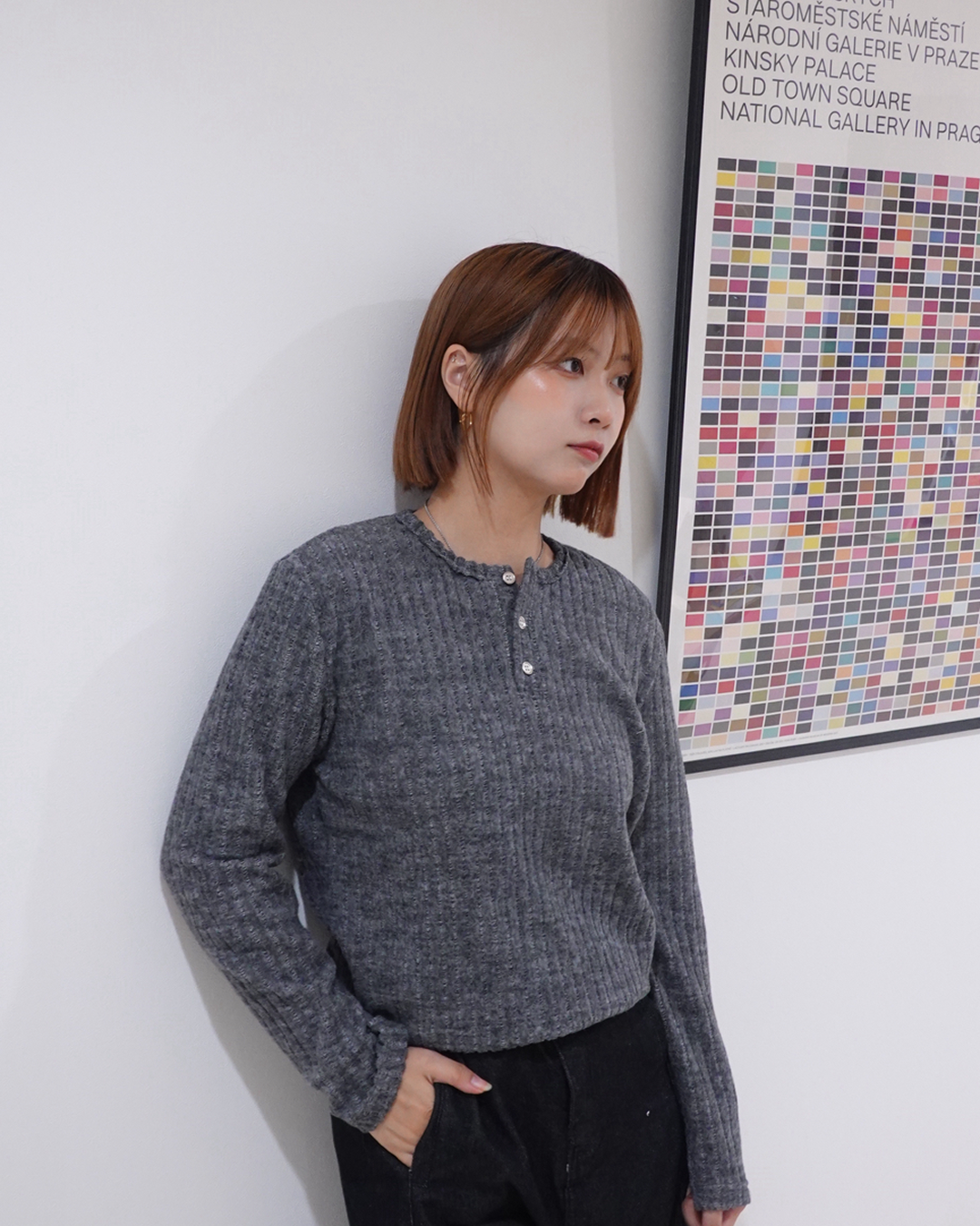 スフレヘンリーネックロンT K3420