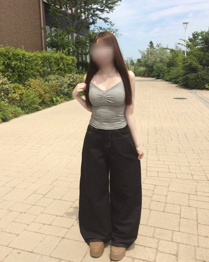 ノンウォッシュハイウエストデニムパンツ
NO0245
