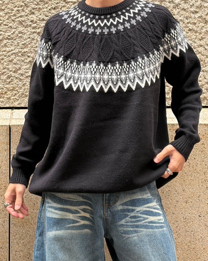 ノルディック柄ジャガーニット TK0181