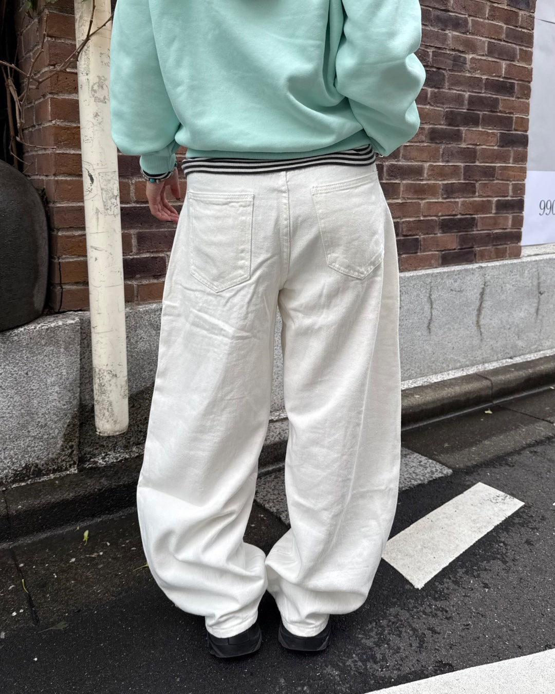 ボリュームカーブワイドパンツ KC0396